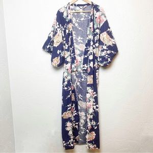 Smithsonian institution Floral blossom kimono large